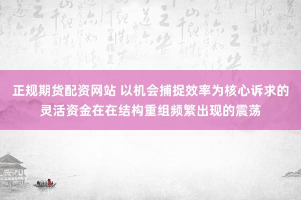 正规期货配资网站 以机会捕捉效率为核心诉求的灵活资金在在结构重组频繁出现的震荡